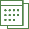 icono calendario verde